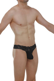 Thong Plessis Lace Black