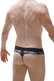 Thong Menhir Camo mesh