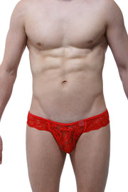 Jockstring Dentelle PetitQ Rouge - PetitQ Underwear