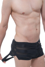 Shorts Mesh Stripe Jock Black